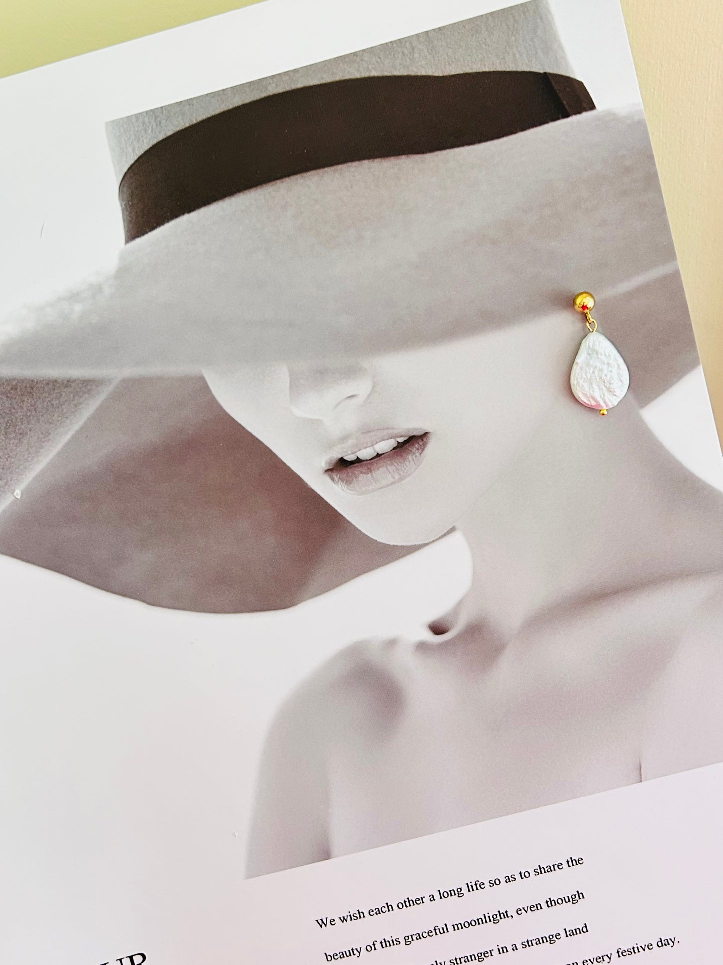 Large Teardrops Freshwater Pearl Earrings