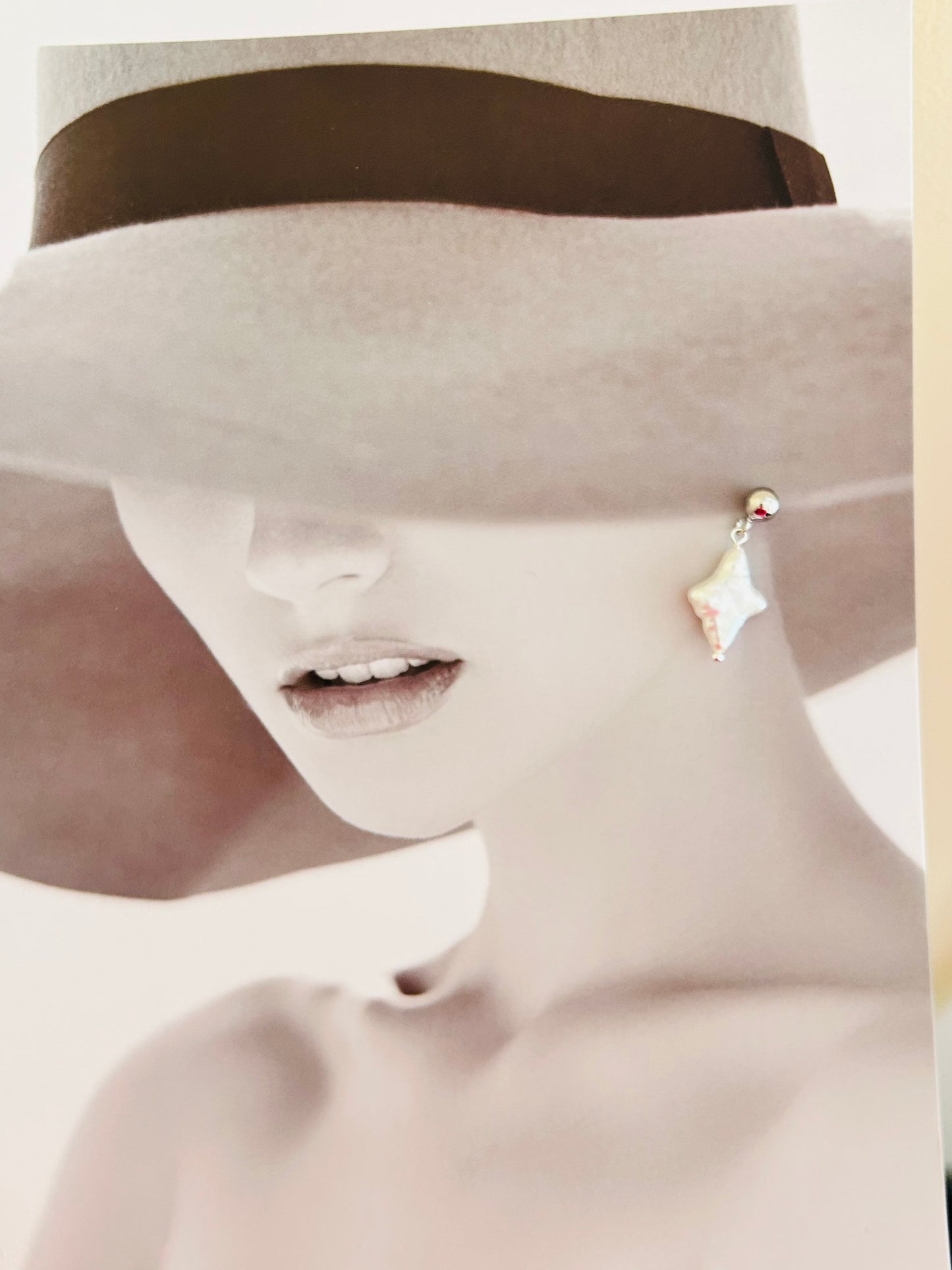 Cross Star Freshwater pearl Earrings