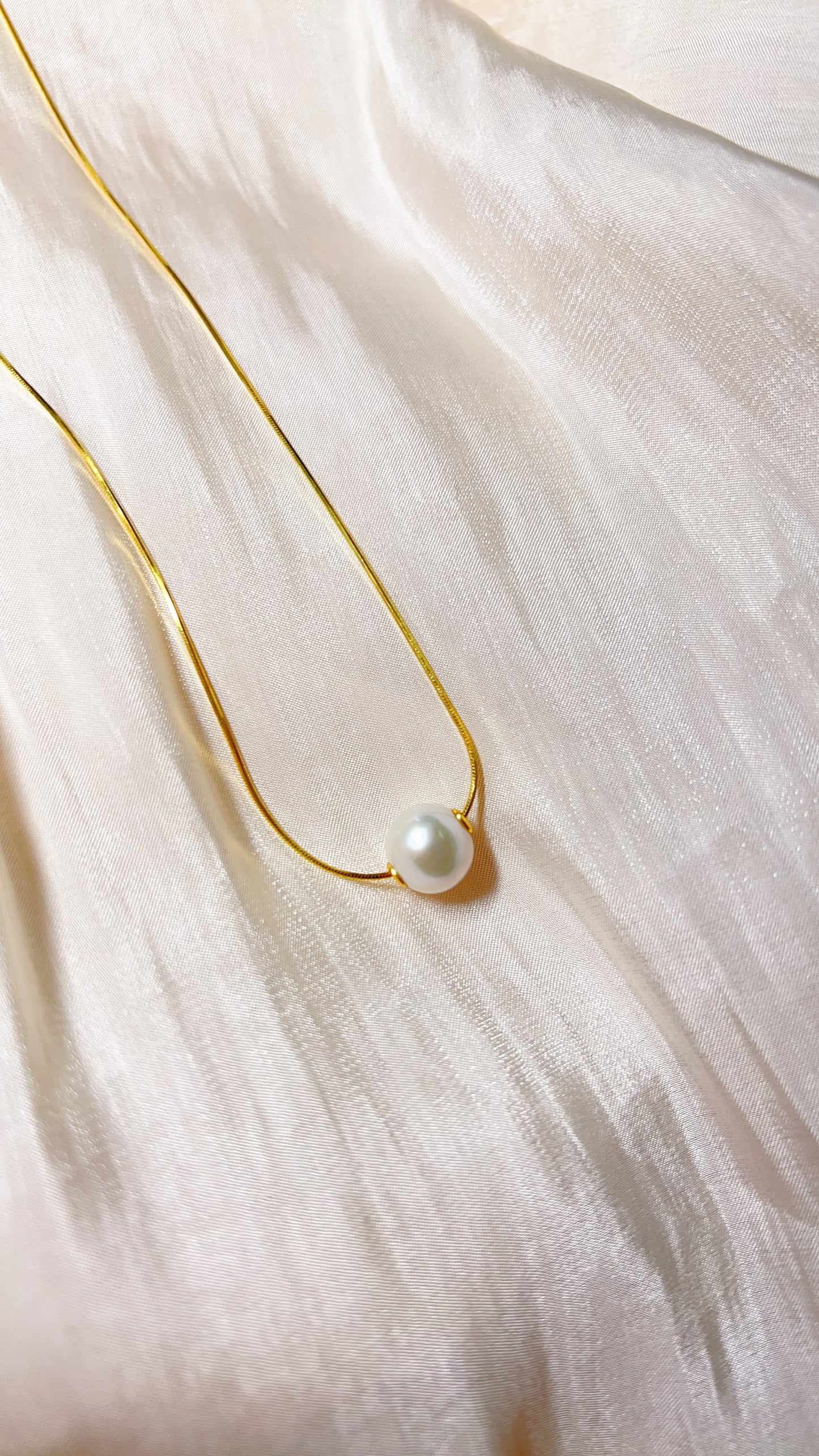 Sliver Sterling Pearl Necklace