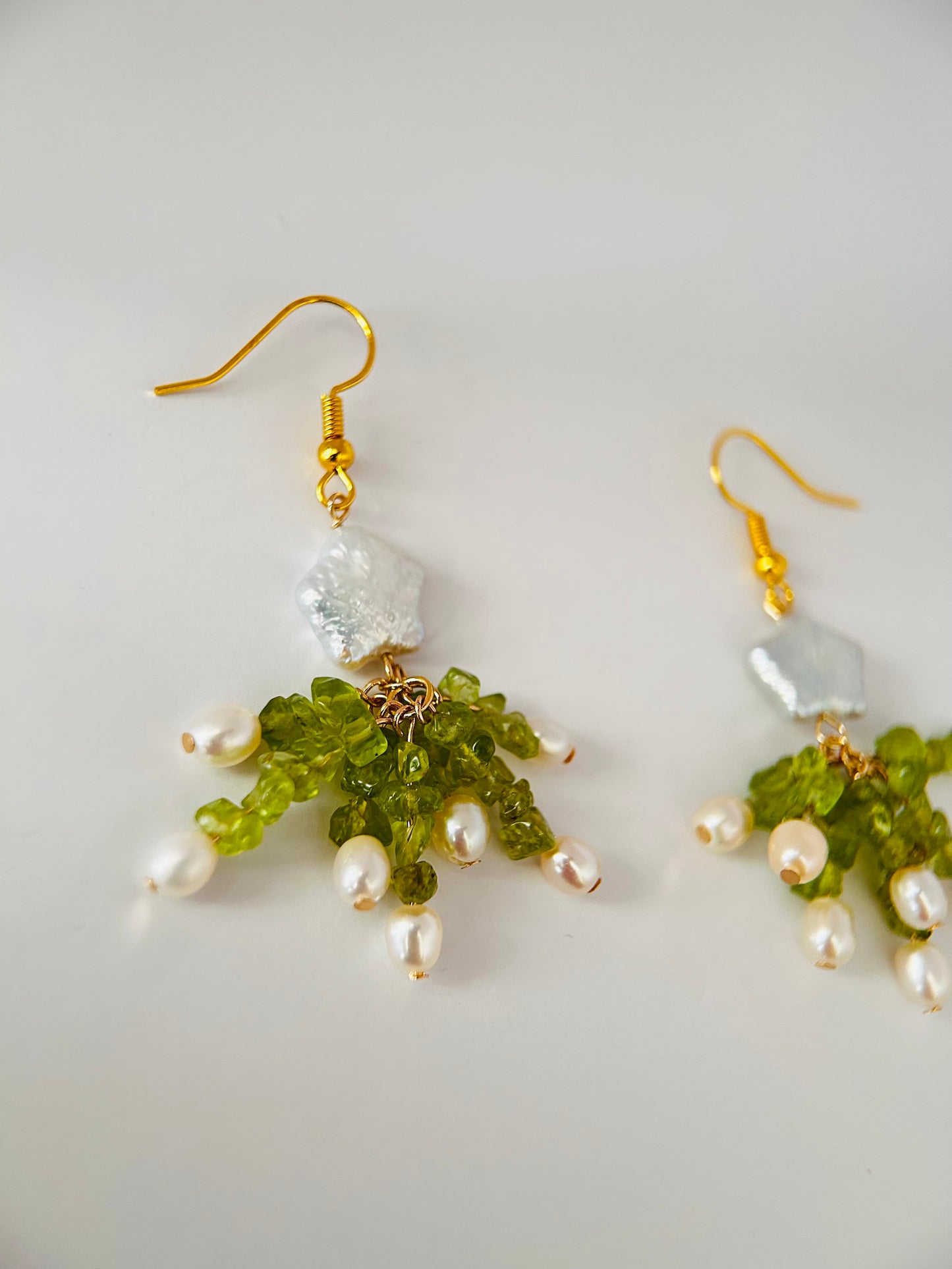 Christmas Tree -Lemon Green Crystals Dangles