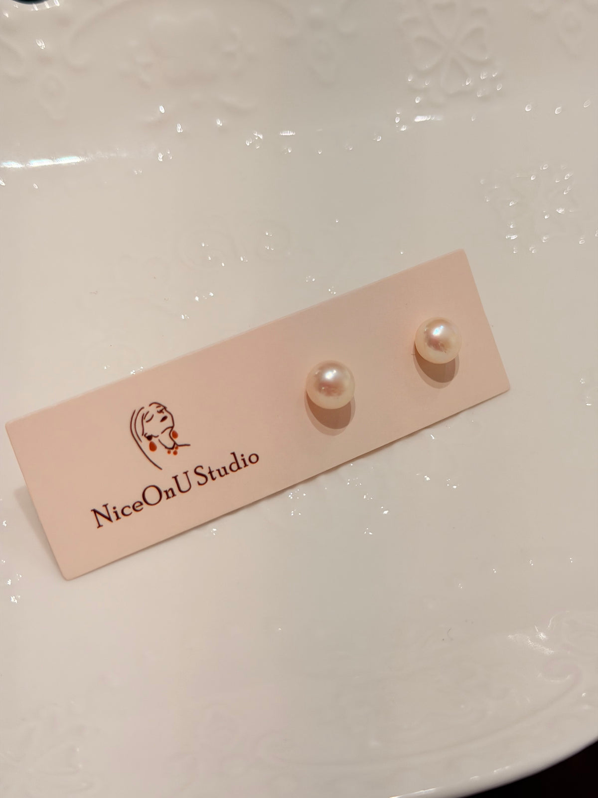 White Pearl studs