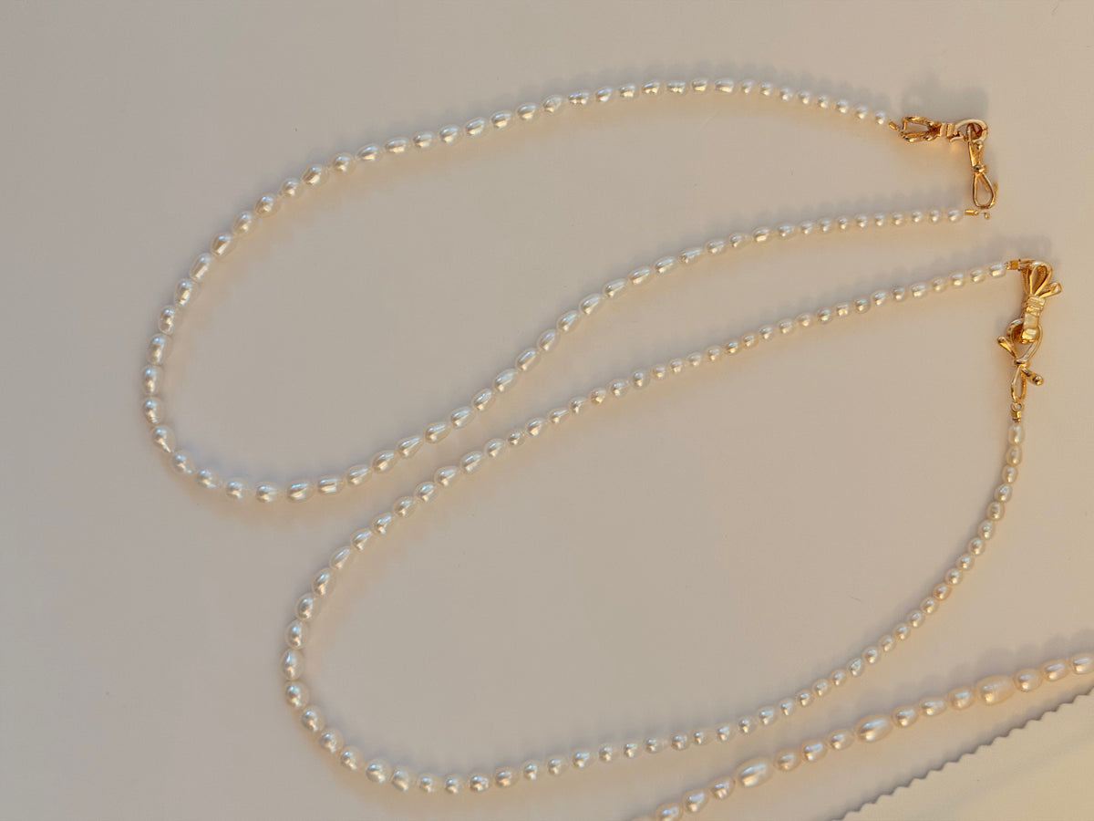 Tower Chain Freshwater Pearl Necklace NL49