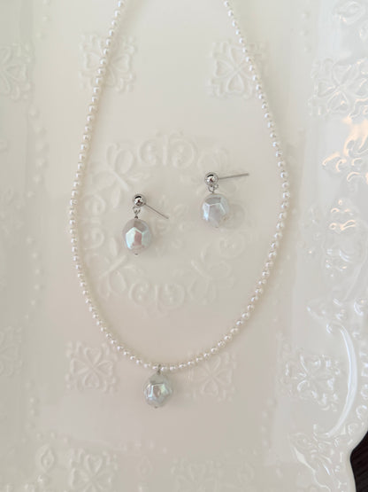 Natural Diamond Pearl Set (Necklace)