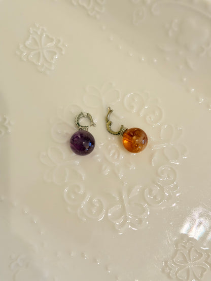 Amethyst/ Yellow Quartz Pendants