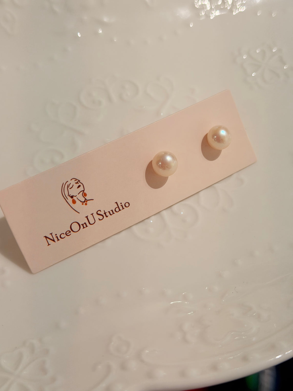 White Pearl studs