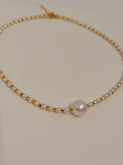 Lulu Tong Golden bead Necklace N60