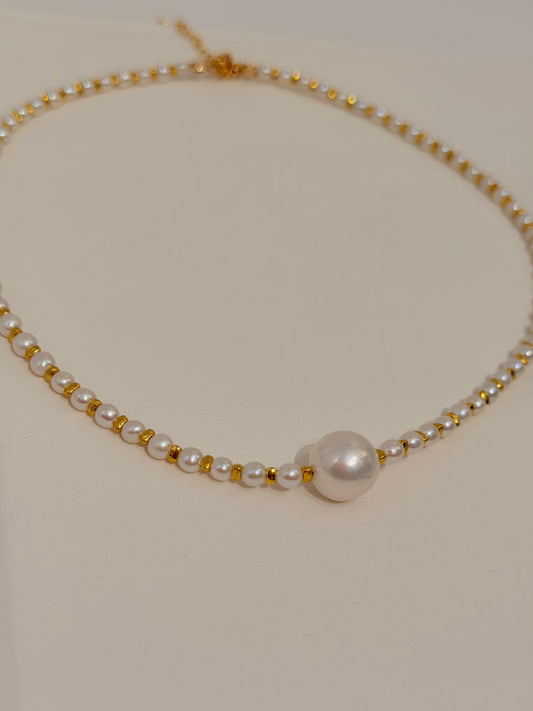 Lulu Tong Golden bead Necklace N60