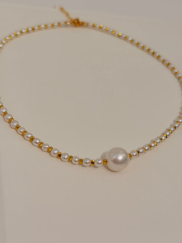 Lulu Tong Golden bead Necklace N60