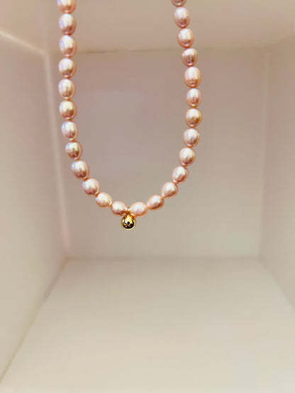 Purple/Pink Pearl Necklace