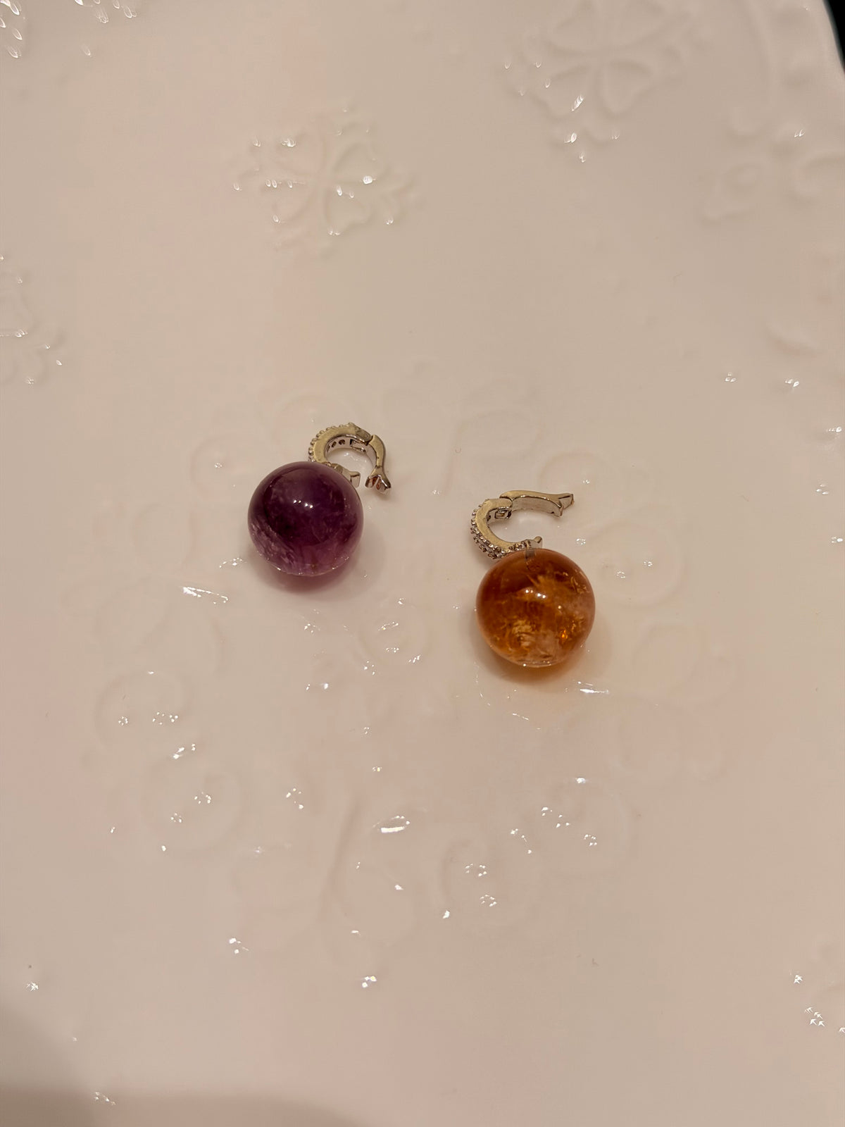 Amethyst/ Yellow Quartz Pendants
