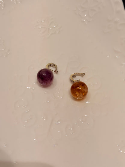 Amethyst/ Yellow Quartz Pendants