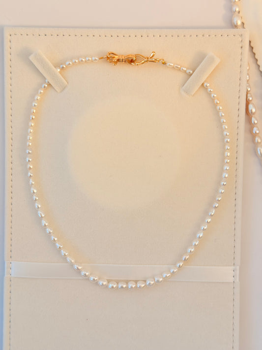 Tower Chain Freshwater Pearl Necklace NL49