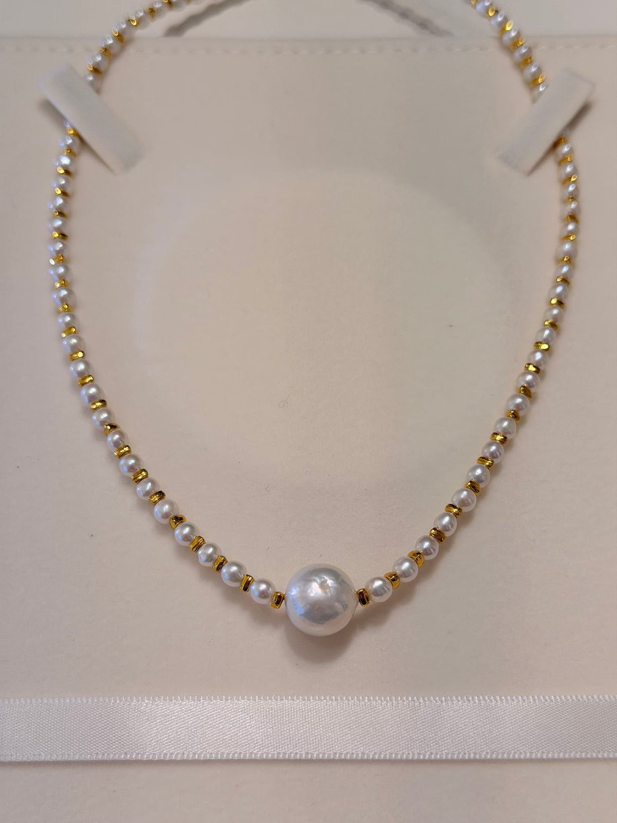 Lulu Tong Golden bead Necklace N60