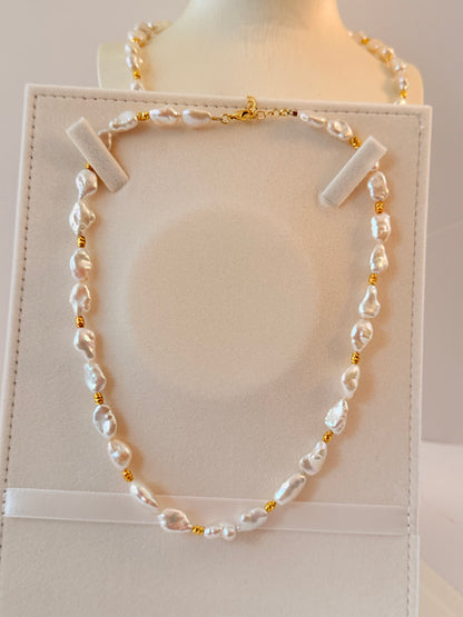 Freshwater Keshi Pearl Necklace N48