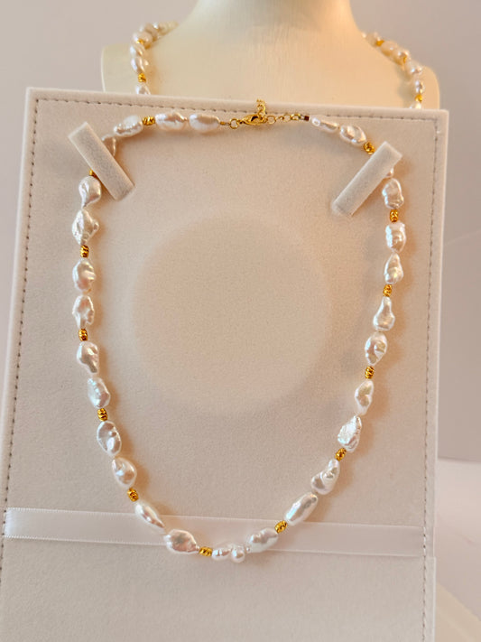 Freshwater Keshi Pearl Necklace N48