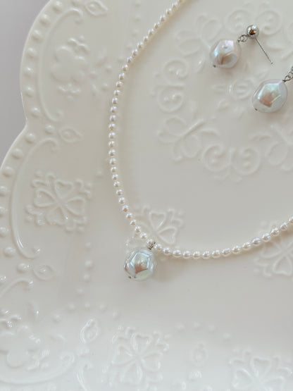 Natural Diamond Pearl Set (Necklace)