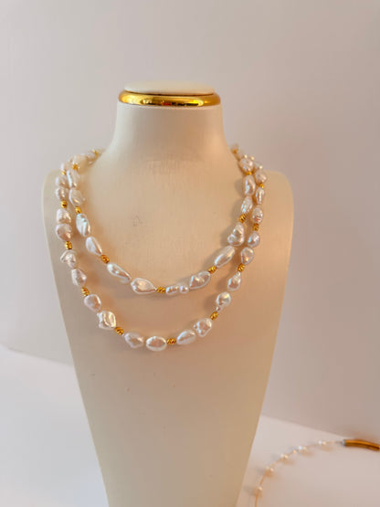 Freshwater Keshi Pearl Necklace N48