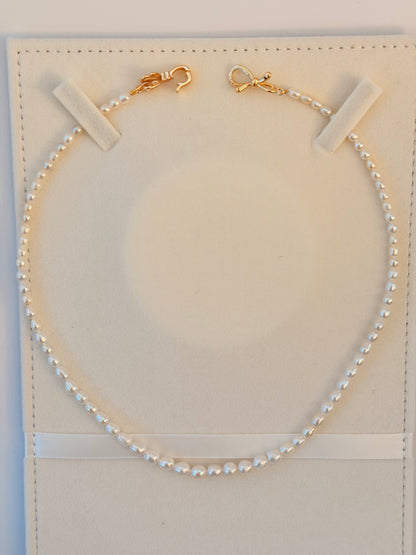 Tower Chain Freshwater Pearl Necklace NL49