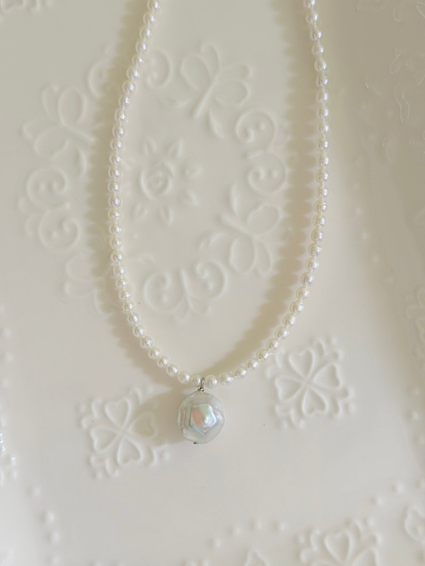 Natural Diamond Pearl Set (Necklace)