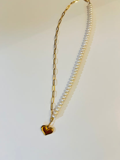 Half-Half Pearl Heart