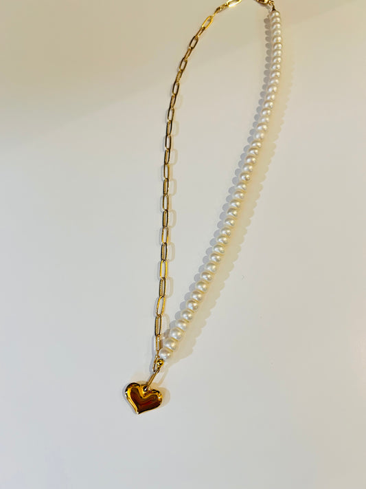 Half-Half Pearl Heart