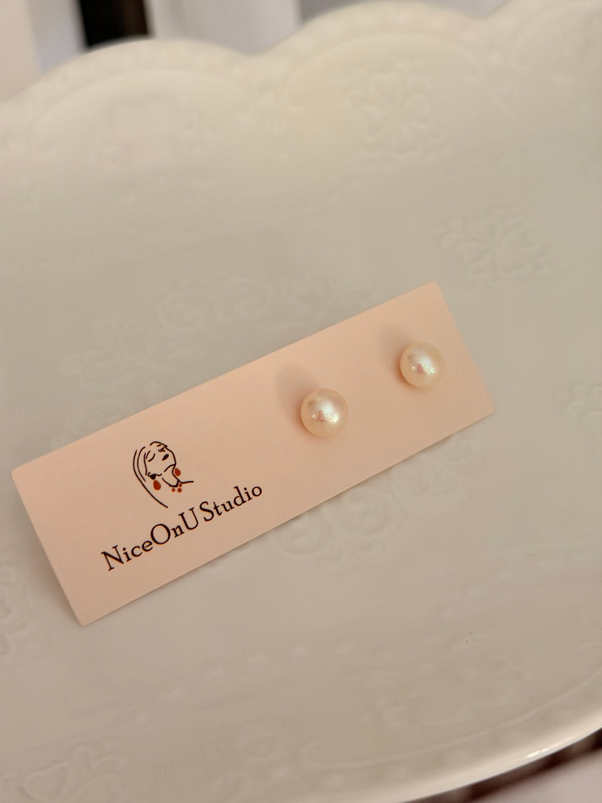 White Pearl studs