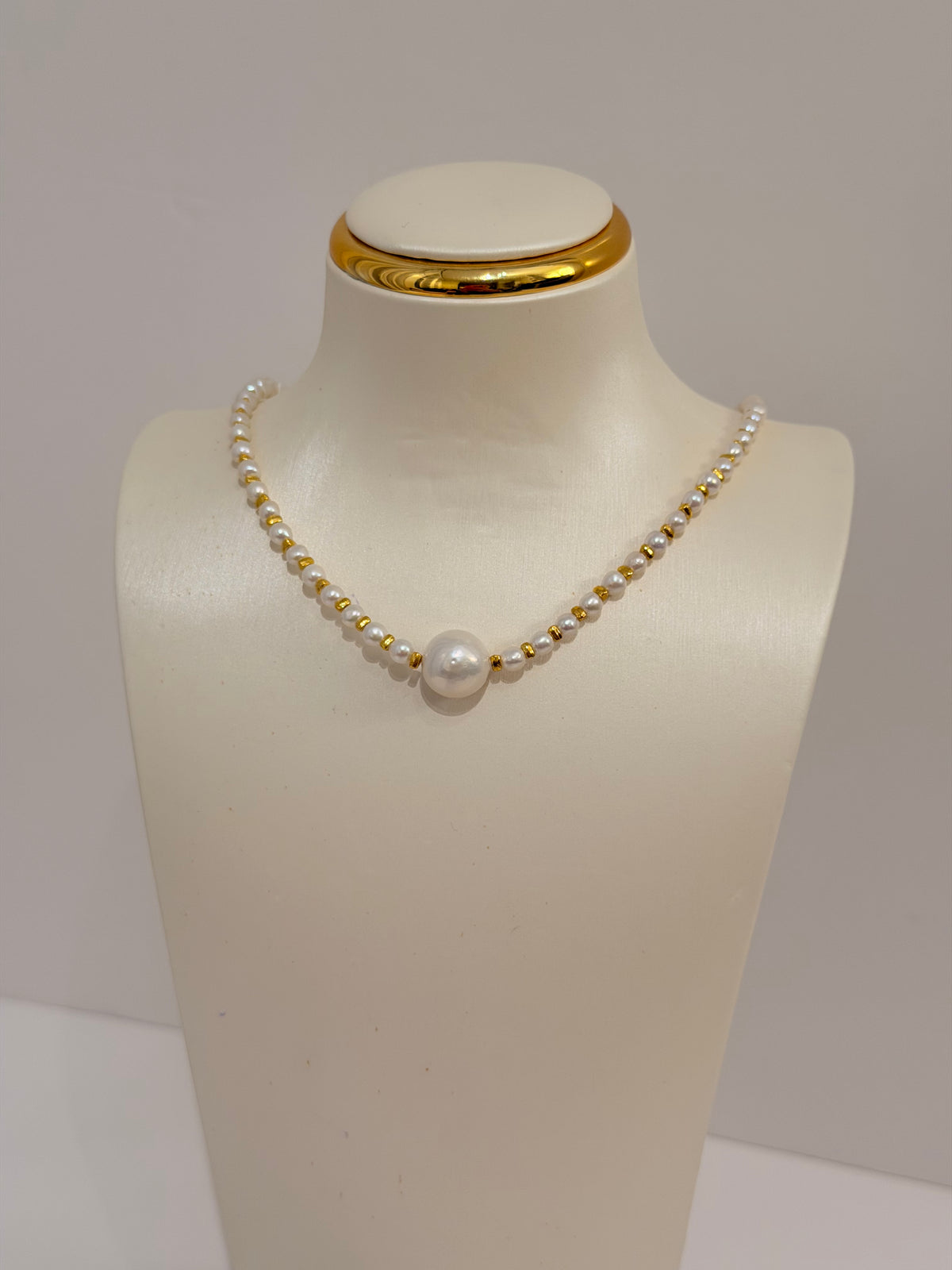 Lulu Tong Golden bead Necklace N60