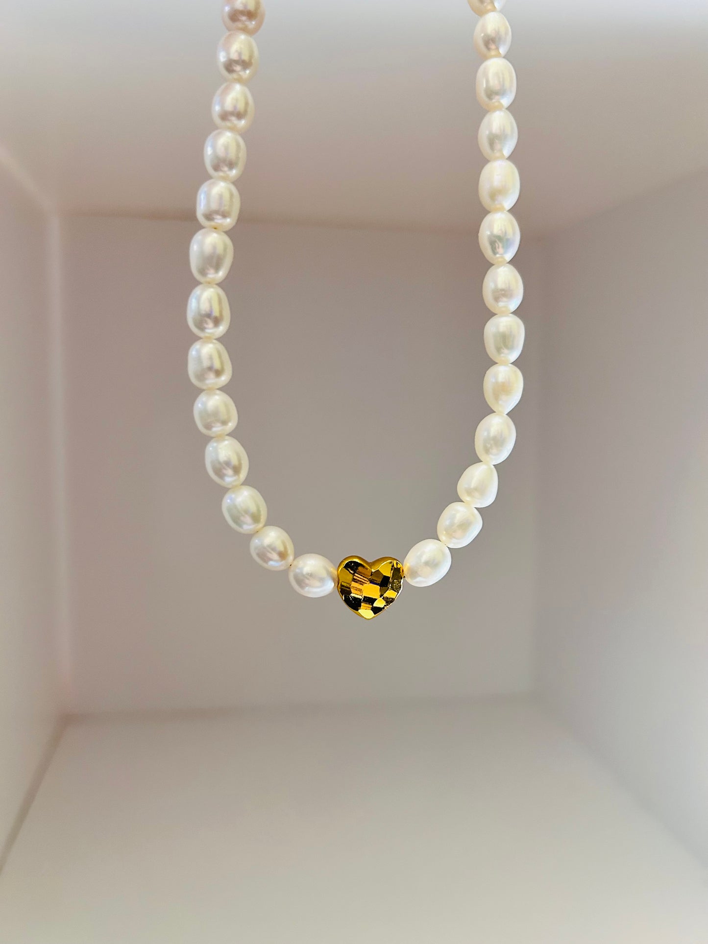 Rice Shape Freshwater Pearl Necklace