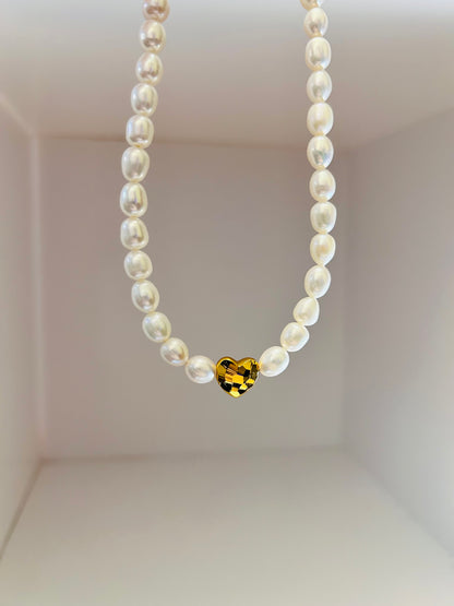 Rice Shape Freshwater Pearl Necklace