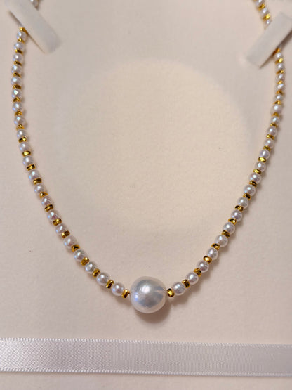 Lulu Tong Golden bead Necklace N60