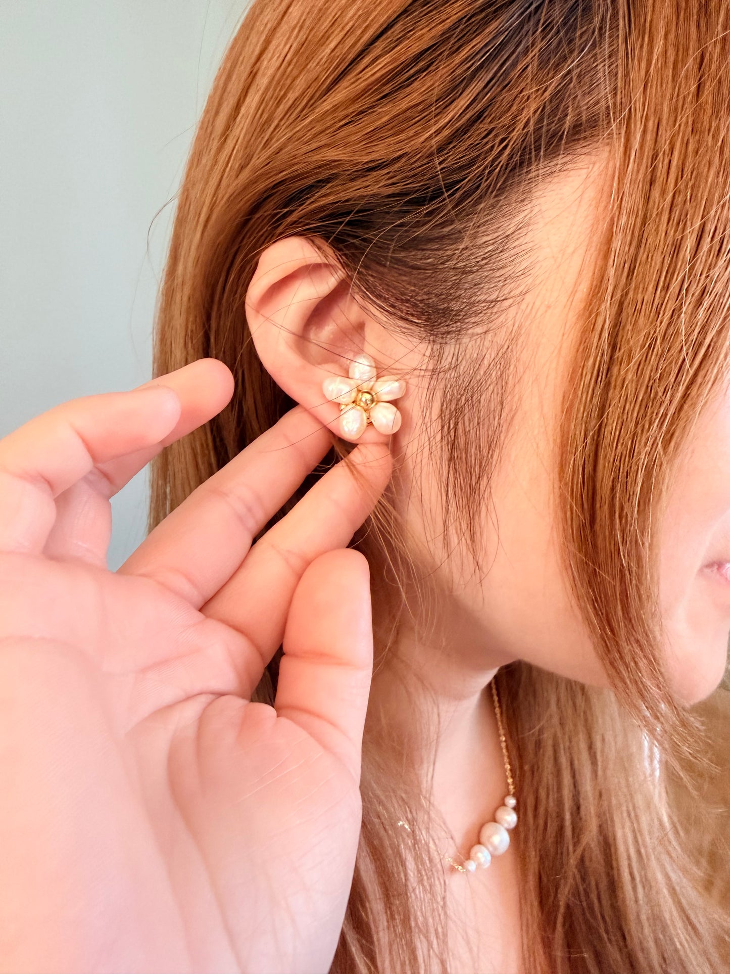 Flower Earrings / Clip -On