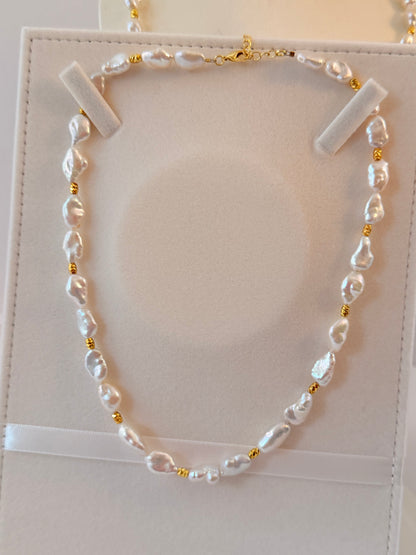 Freshwater Keshi Pearl Necklace N48