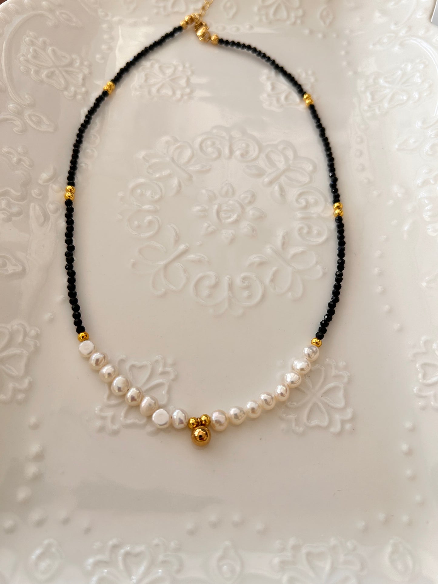 Black Spinel Pearl necklace