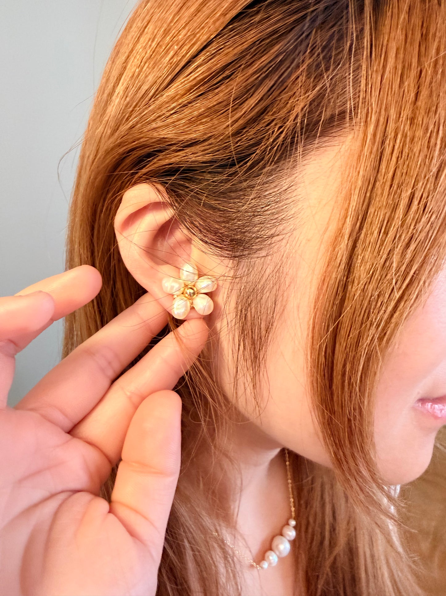 Flower Earrings / Clip -On
