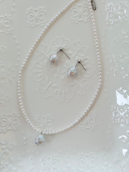 Natural Diamond Pearl Set (Necklace)