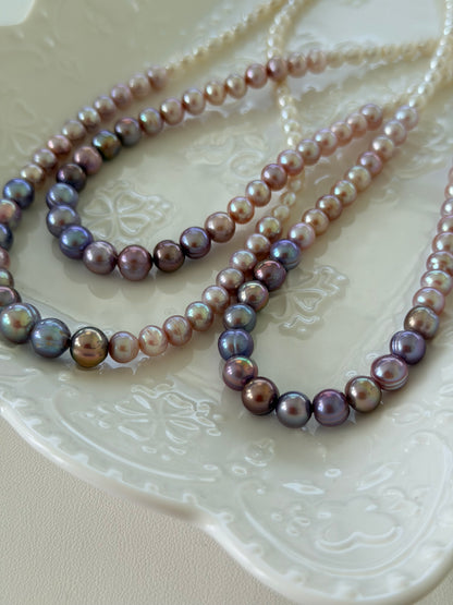 Gradient Pearl Necklace