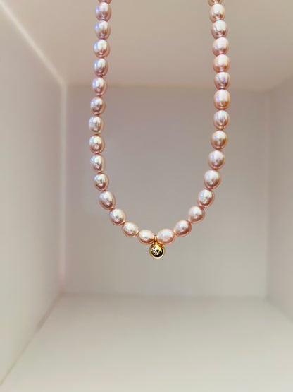 Purple/Pink Pearl Necklace