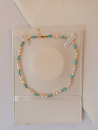 Turquoise & Pearl Necklace
