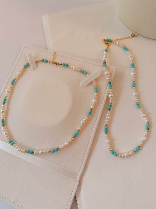 Turquoise & Pearl Necklace