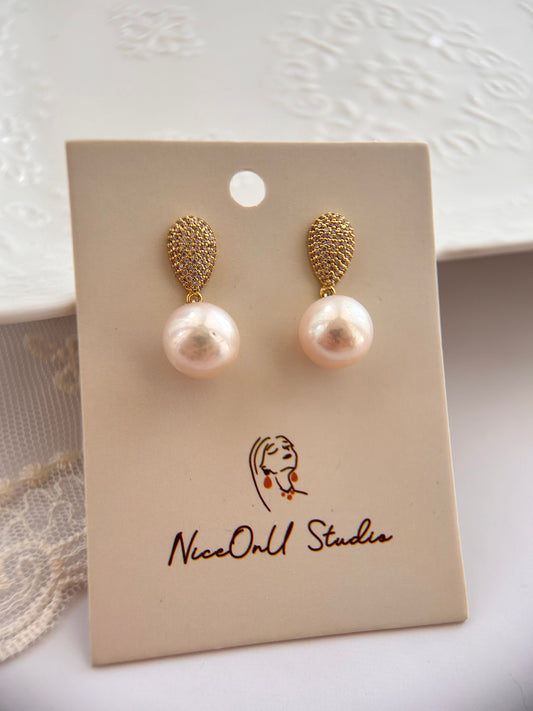 Luxury Tear Drop Baroque Pearl Earrings