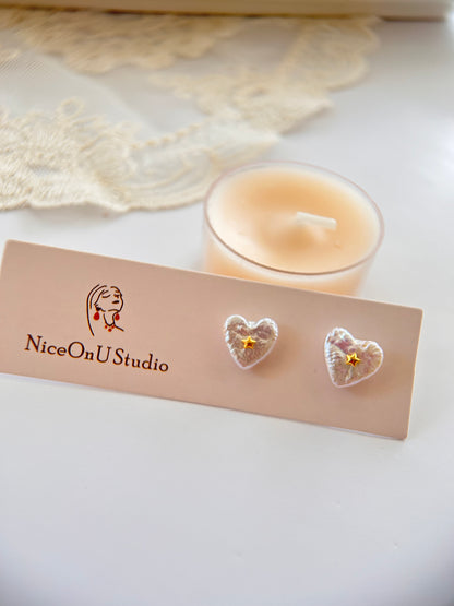 Star on A Heart Studs