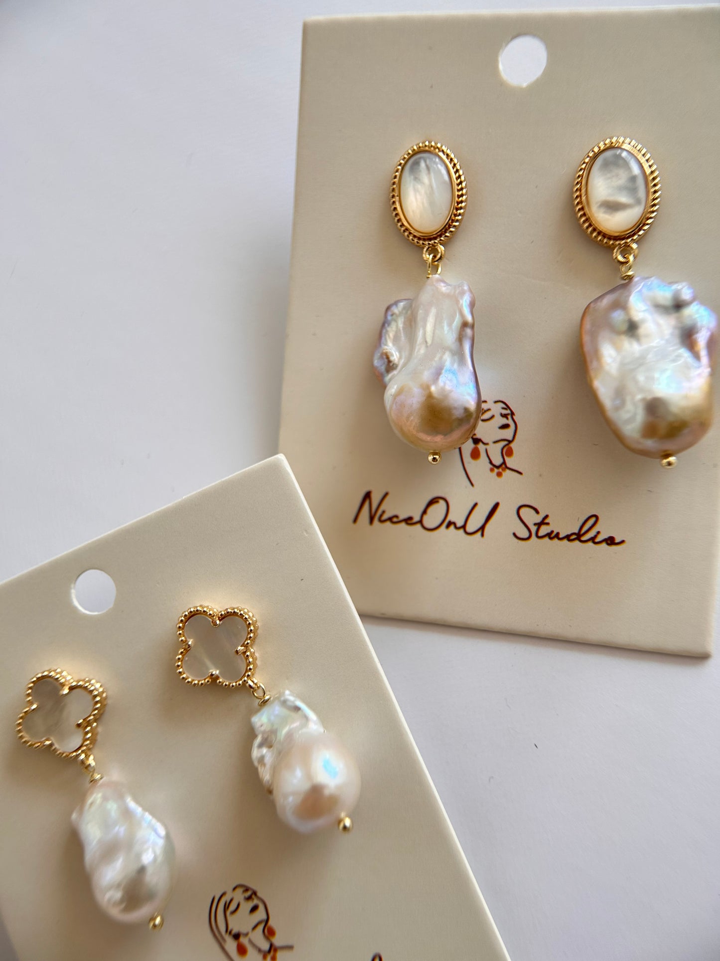 Colorful Big Baroque Freshwater Pearl Drops