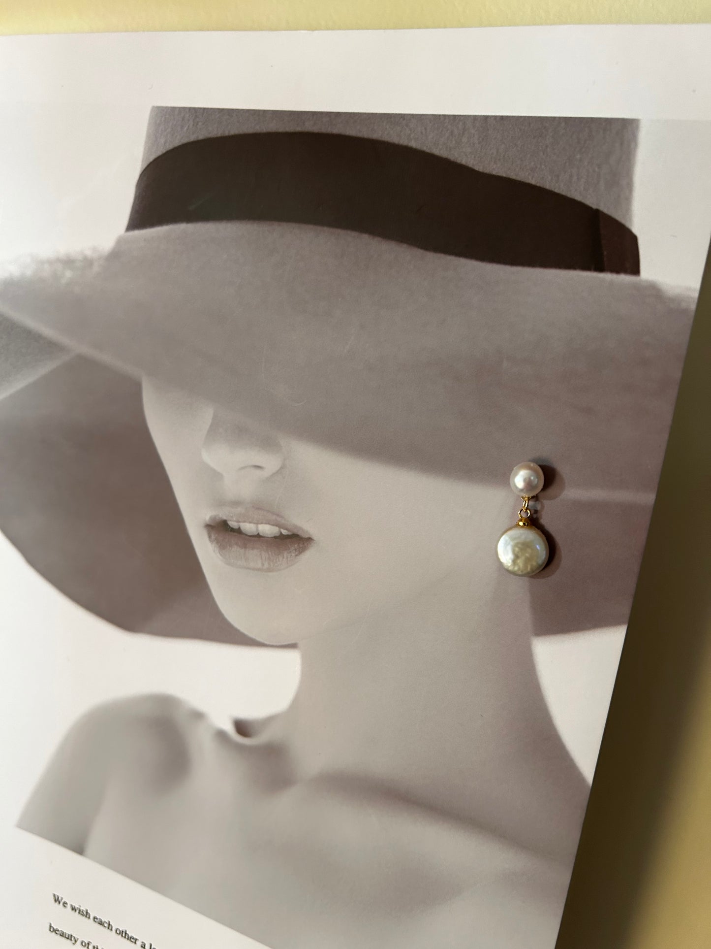 Classic Freshwater Pearl studs with button pearl drop