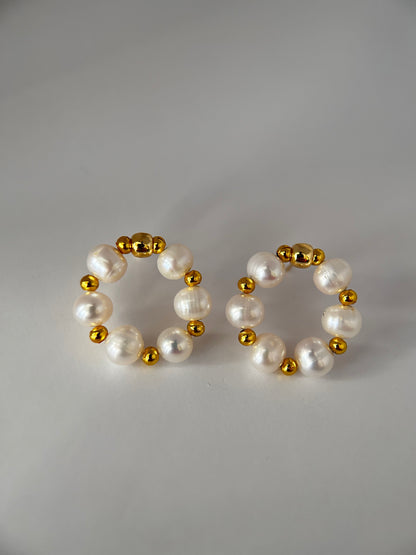 Freshwater Pearl Hoop Earrings