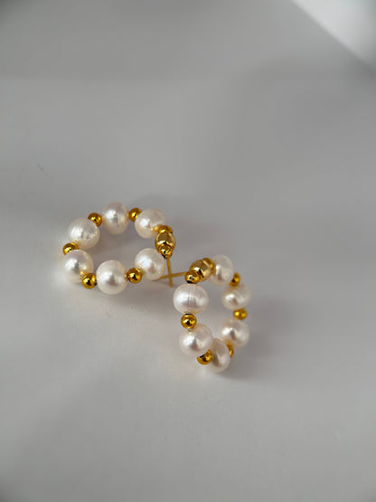 Freshwater Pearl Hoop Earrings