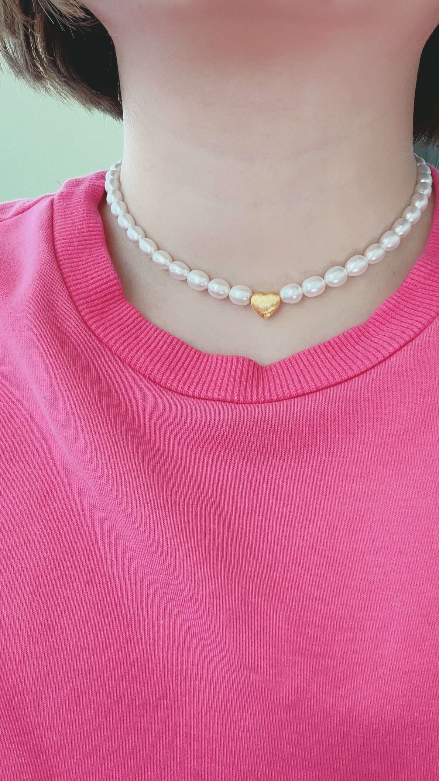 Rice Shape Freshwater Pearl Necklace