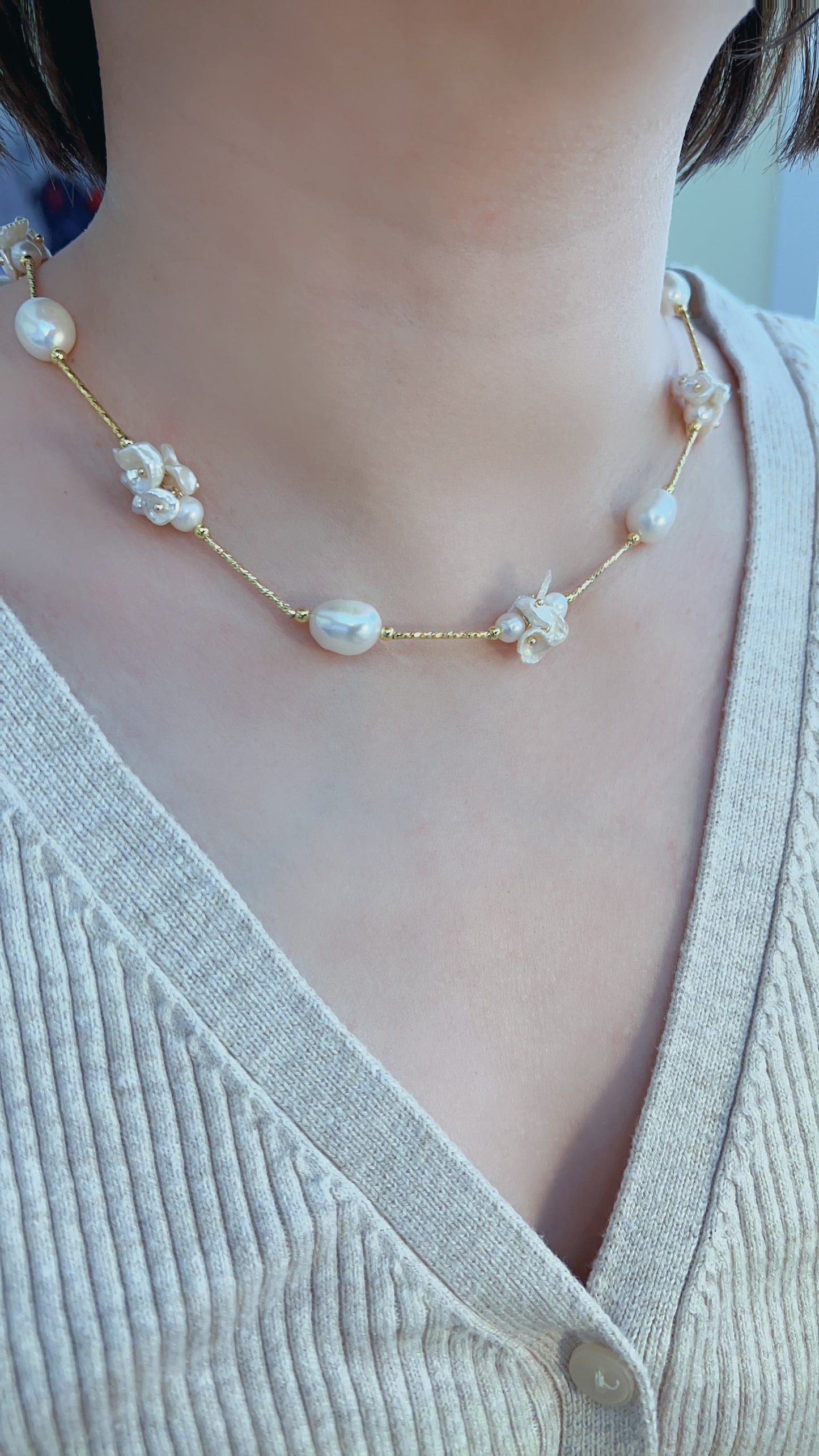 Blossoms Freshwater Pearls Necklace