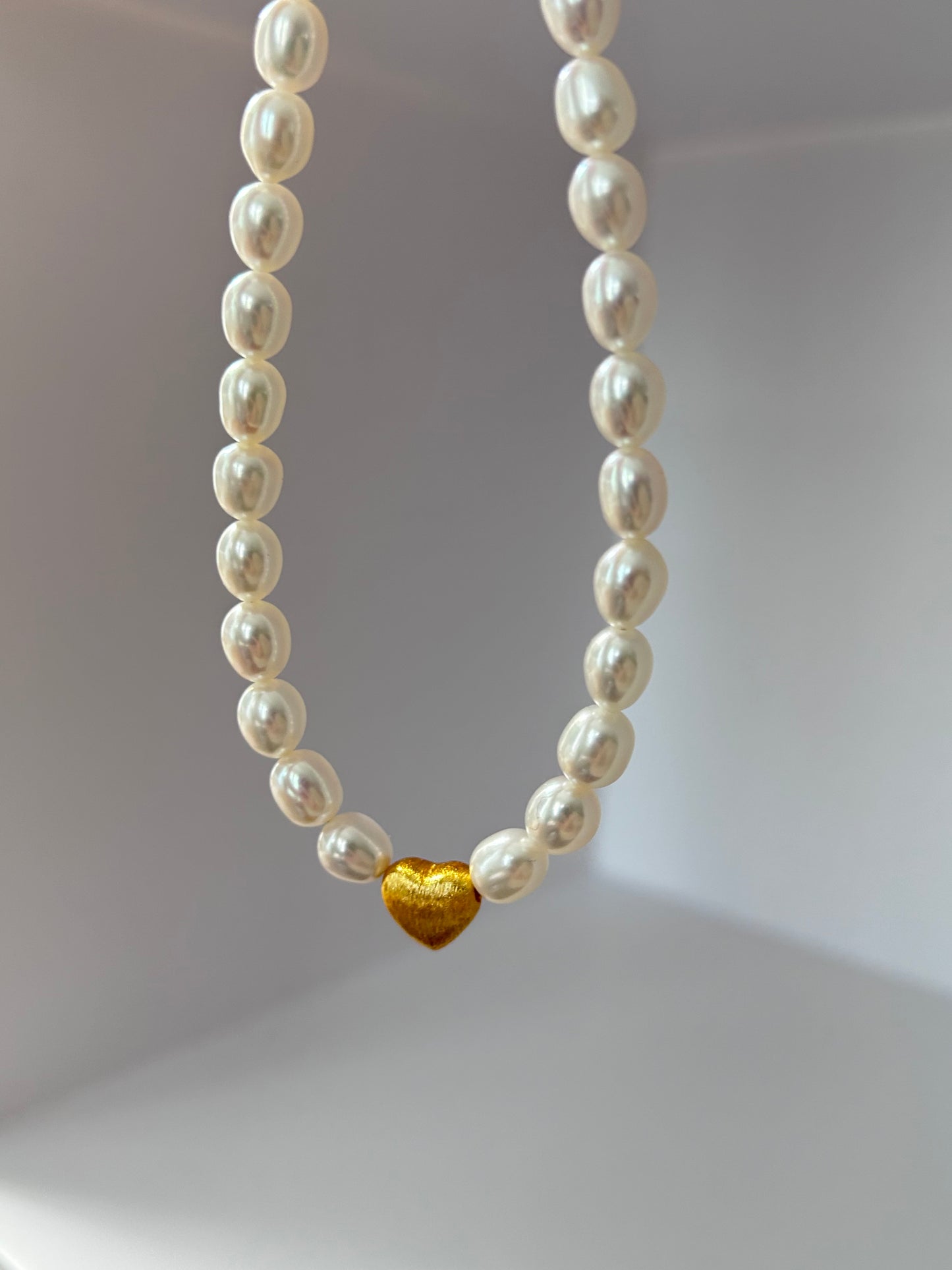 Rice Shape Freshwater Pearl Necklace