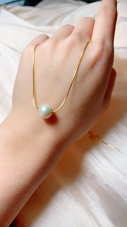 Sliver Sterling Pearl Necklace