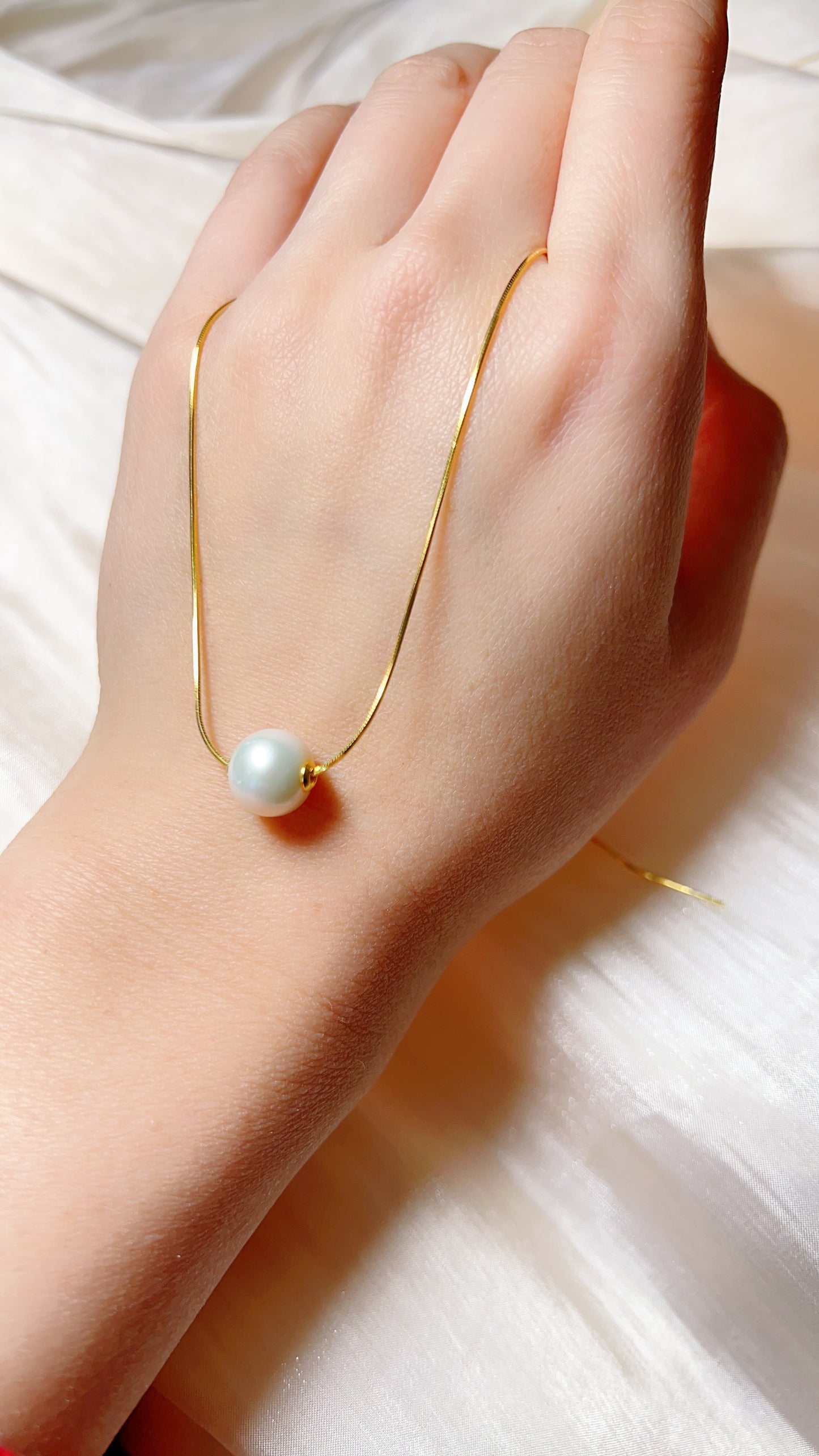 Sliver Sterling Pearl Necklace